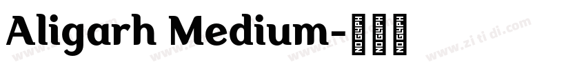 Aligarh Medium字体转换